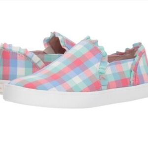 Kate Spade Plaid Slip Ons 7.5